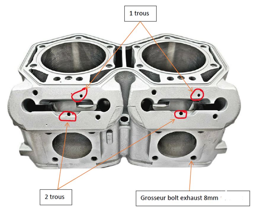 420413041  BRP - 800 ETEC + PTEK - Cylinder replating / Cylindre replaquer Ski-Doo 420413041